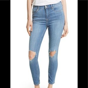 Light wash Free People skinny jeans